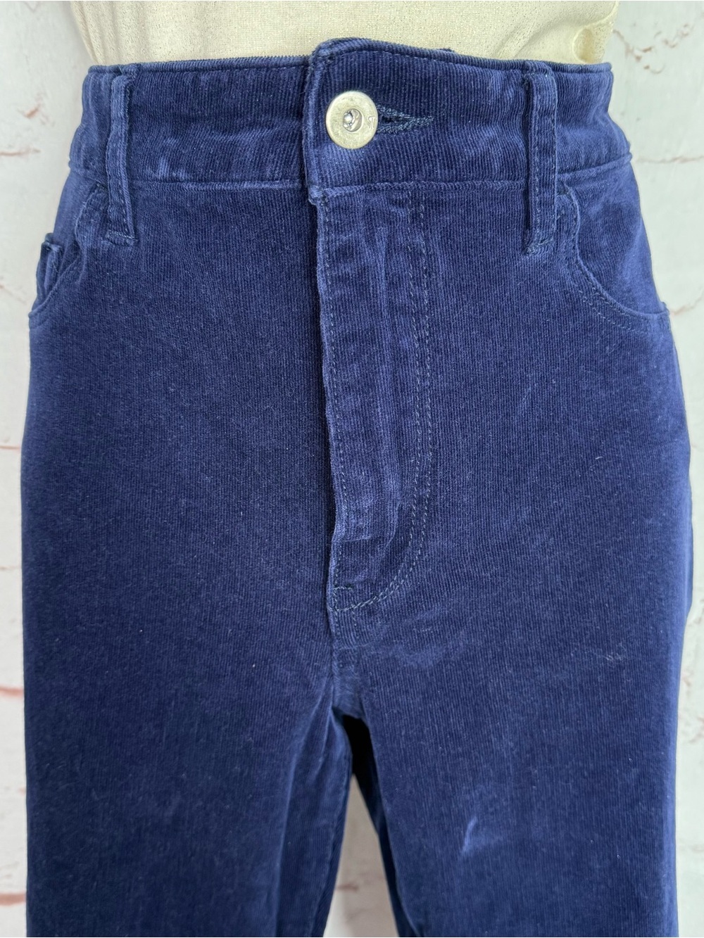 ANTHROPOLOGIE PILCRO Plus Size 32 High Rise Skinny Navy Corduroy 35โ Waist Jeans - Picture 16 of 16